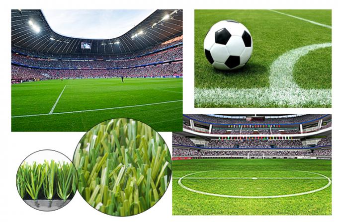 Tige artificielle durable résistante UV de PE du terrain de football 50mm d'herbe ignifuge